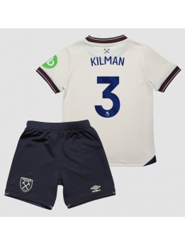 Detské Futbalové oblečenie West Ham United Max Kilman #3 2025-26 Krátky Rukáv - Preč (+ trenírky)